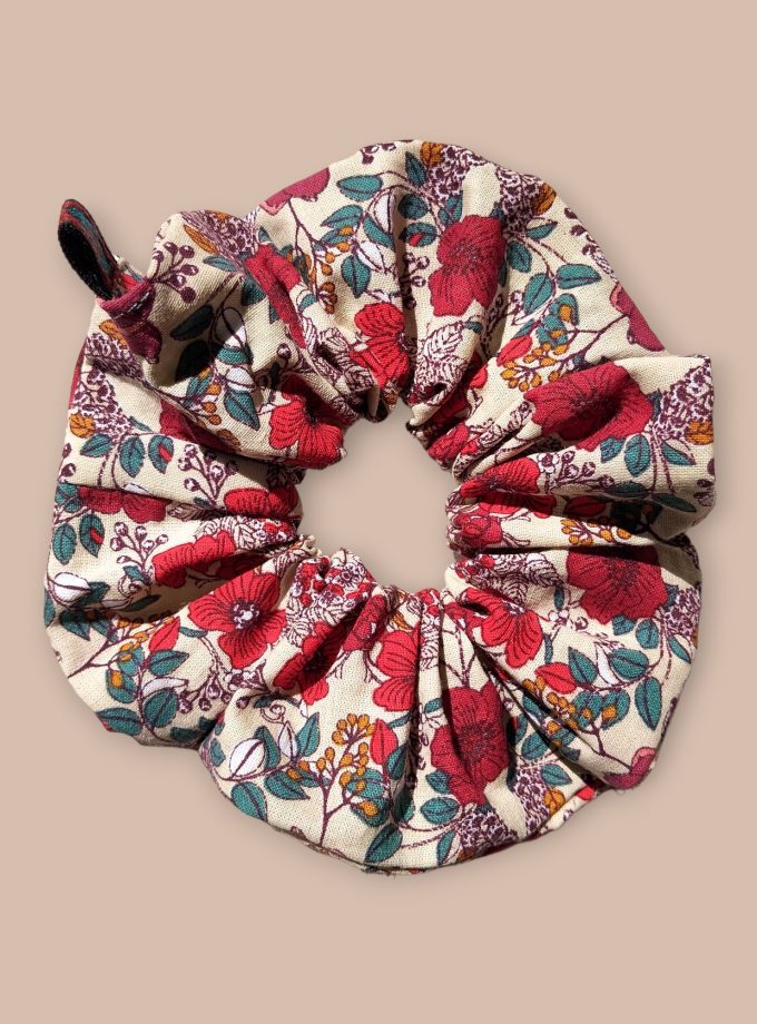 Red Flower Garden υφασμάτινο λαστιχάκι για τα μαλλιά